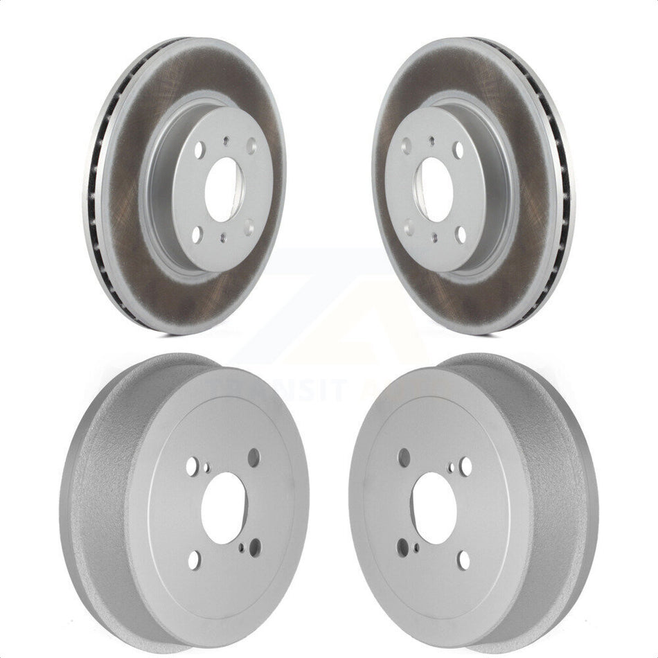 Front Rear Disc Brake Rotors Drums Kit For Toyota Corolla Prizm Chevrolet Geo KG-101453 by Genius