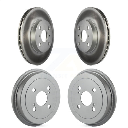 Front Rear Disc Brake Rotors Drums Kit For Toyota Echo KG-101456 by Genius