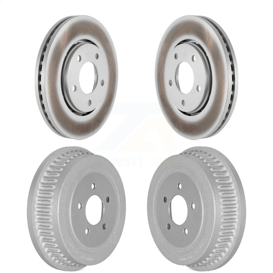 Front Rear Disc Brake Rotors Drums Kit For Dodge Chrysler Town & Country Grand Caravan Voyager KG-101458 by Genius