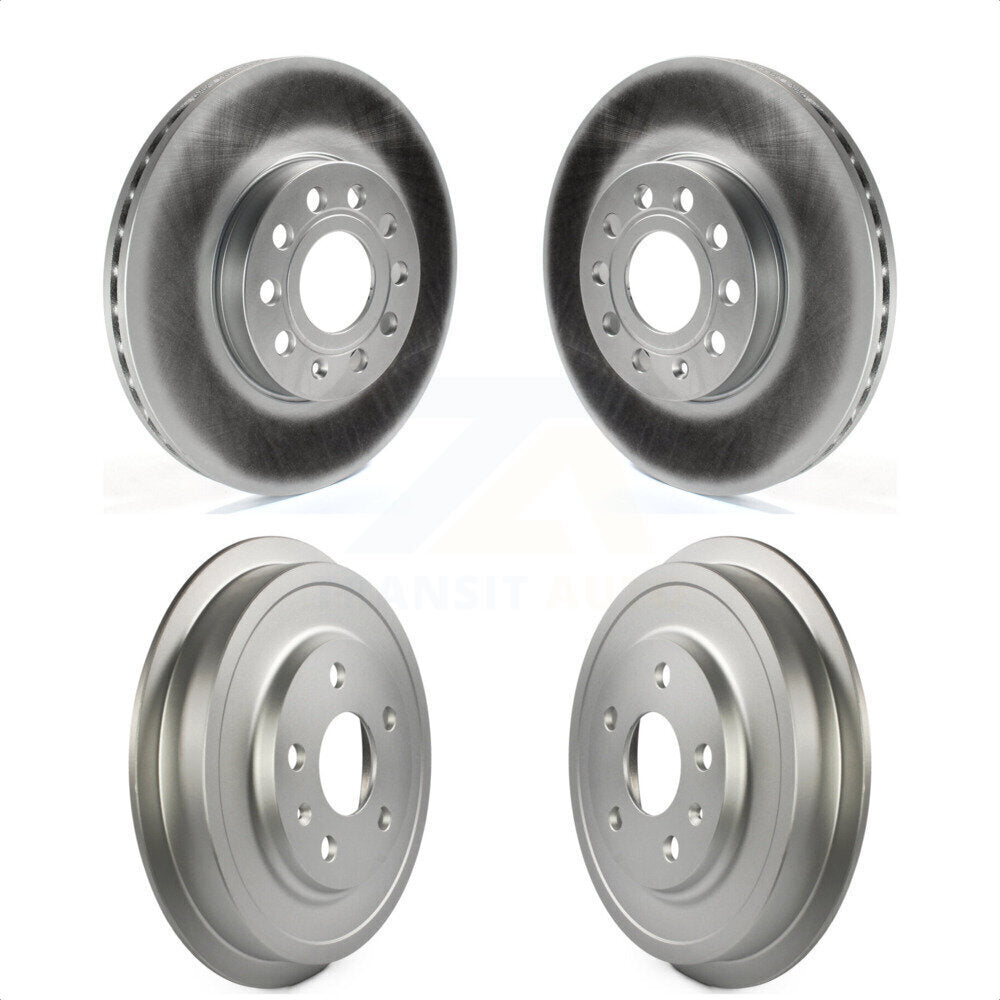 Front Rear Disc Brake Rotors Drums Kit For Volkswagen Jetta Beetle With 288mm Diameter Rotor KG-101459 by Genius