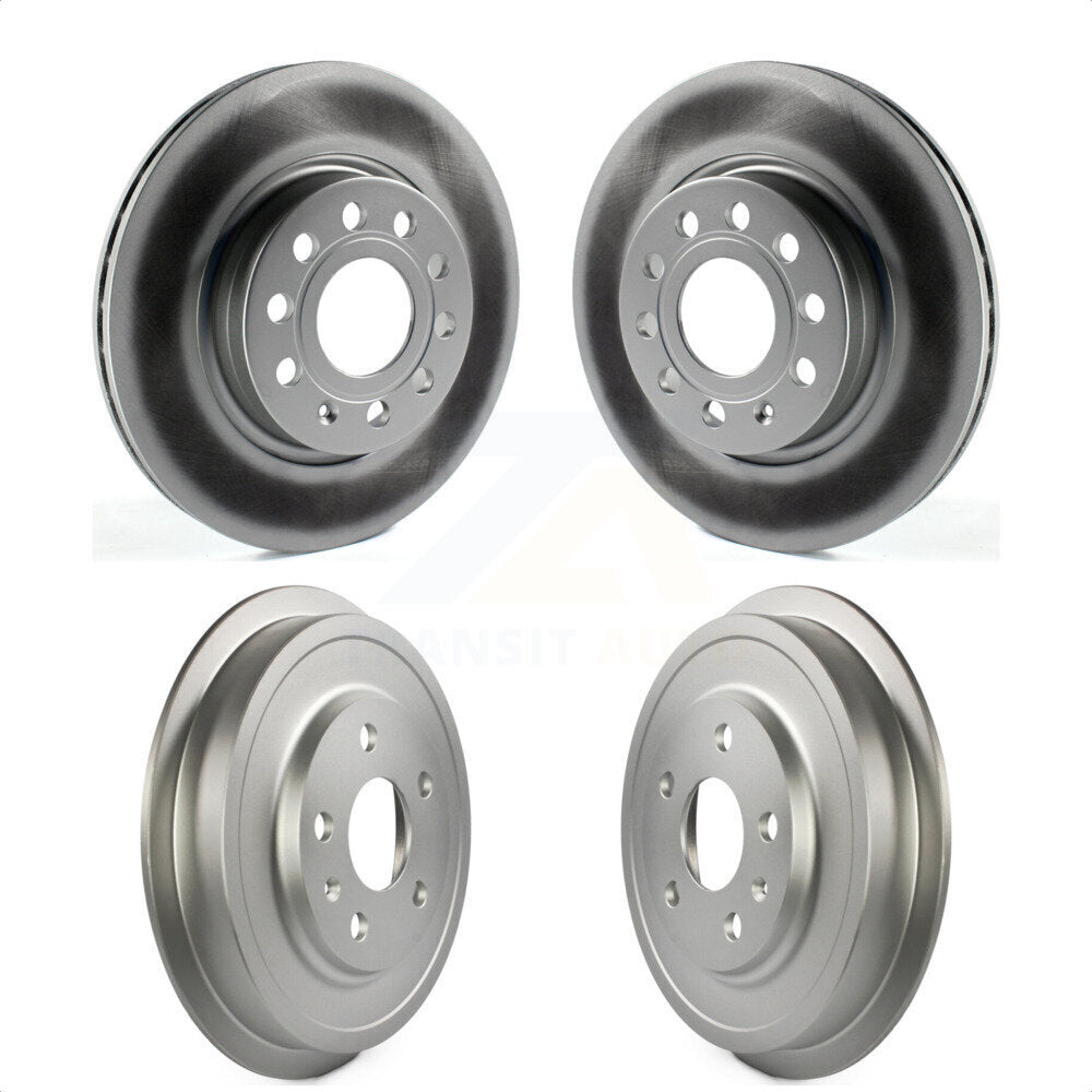 Front Rear Disc Brake Rotors Drums Kit For 2011-2012 Volkswagen Jetta With 280mm Diameter Rotor KG-101460 by Genius