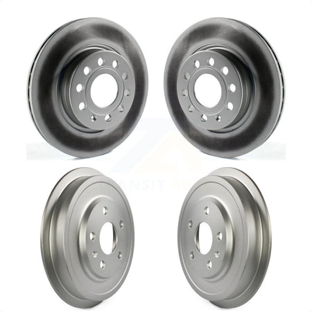 Front Rear Disc Brake Rotors Drums Kit For 2011-2012 Volkswagen Jetta With 280mm Diameter Rotor KG-101460 by Genius