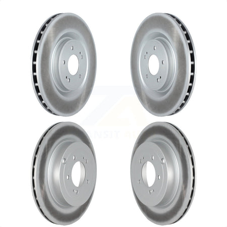 Front Rear Coated Disc Brake Rotors Kit For Mitsubishi Lancer KG-101498 by Genius