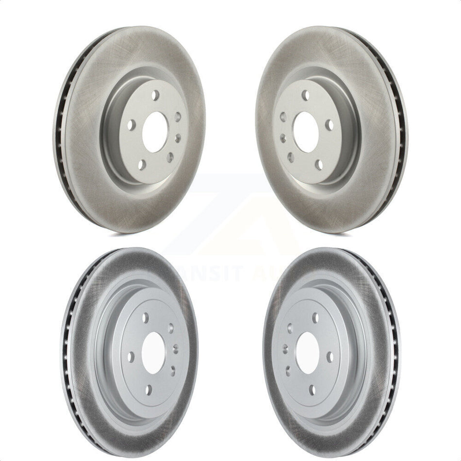 Front Rear Coated Disc Brake Rotors Kit For Cadillac CTS With Heavy Duty Brakes KG-101499 by Genius