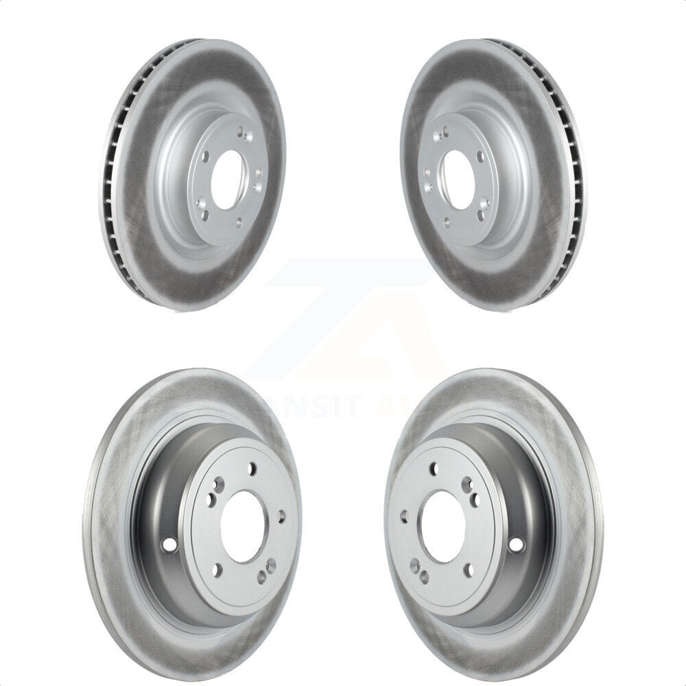 Front Rear Coated Disc Brake Rotors Kit For 2009-2011 Hyundai Genesis 3.8L KG-101502 by Genius