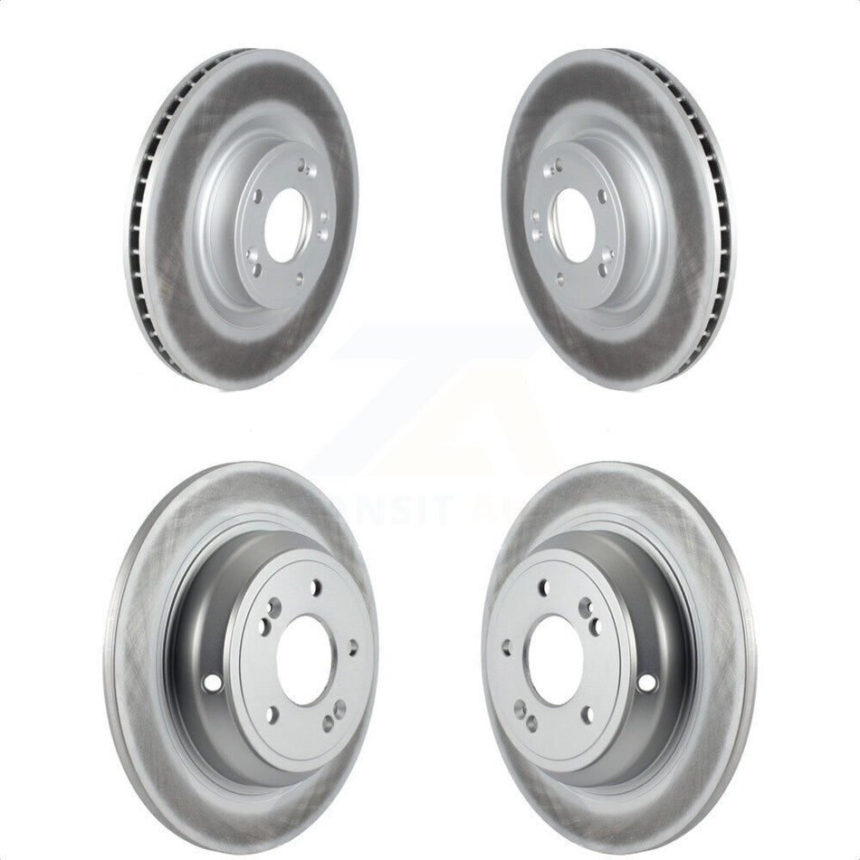 Front Rear Coated Disc Brake Rotors Kit For 2009-2011 Hyundai Genesis 3.8L KG-101502 by Genius