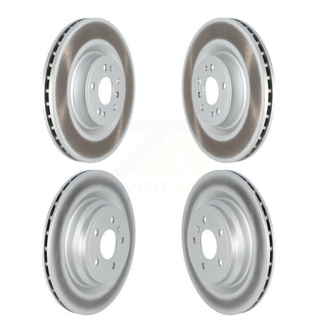 Front Rear Coated Disc Brake Rotors Kit For Mercedes-Benz GLE400 Without Sport Package KG-101527 by Genius