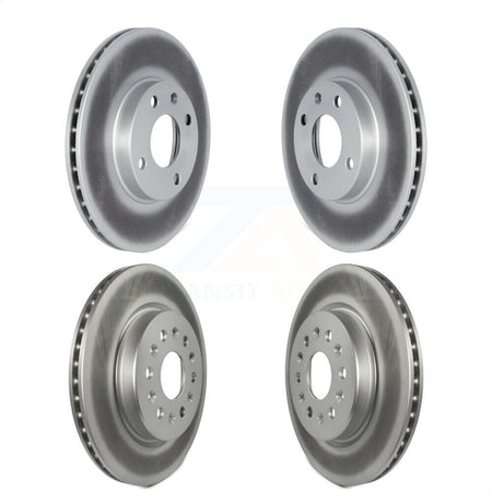 Front Rear Coated Disc Brake Rotors Kit For 2019 Chevrolet Spark KG-101536 by Genius