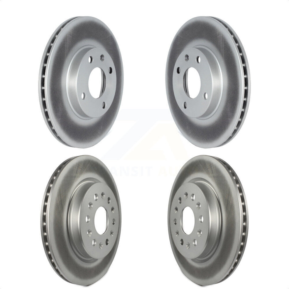 Front Rear Coated Disc Brake Rotors Kit For 2019 Chevrolet Spark KG-101536 by Genius