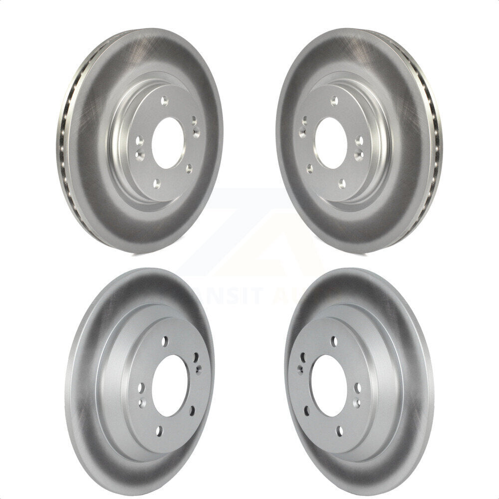 Front Rear Coated Disc Brake Rotors Kit For Hyundai Kona Kia Soul KG-101540 by Genius