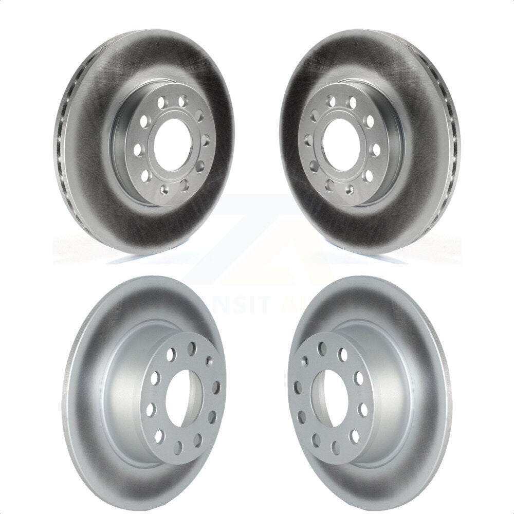 Front Rear Coated Disc Brake Rotors Kit For Volkswagen Jetta Taos KG-101544 by Genius