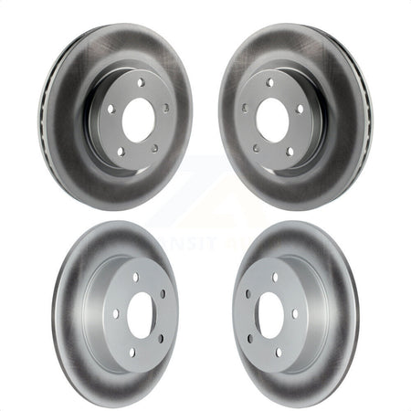 Front Rear Coated Disc Brake Rotors Kit For 2019-2022 Nissan Altima With Power Operated Parking KG-101554 by Genius