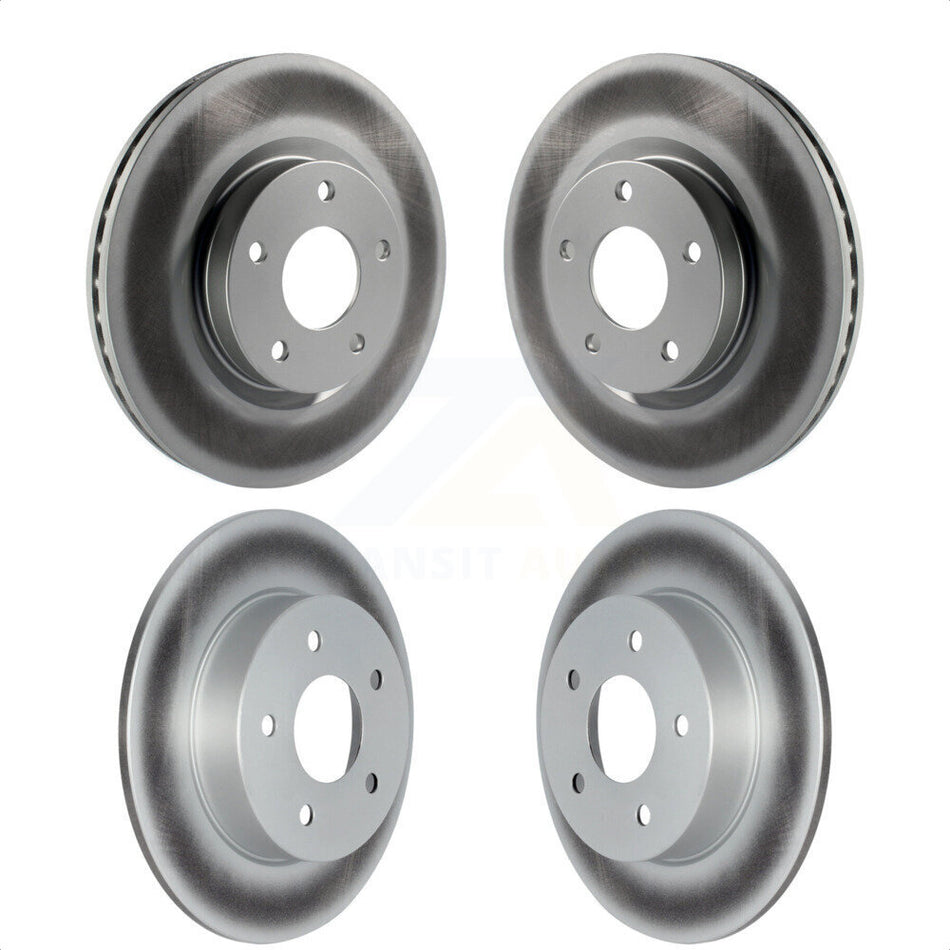 Front Rear Coated Disc Brake Rotors Kit For 2019-2022 Nissan Altima With Power Operated Parking KG-101554 by Genius