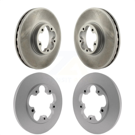 Front Rear Coated Disc Brake Rotors Kit For 2016 Ford Transit-350 HD With 5 Lug Wheels KG-101560 by Genius