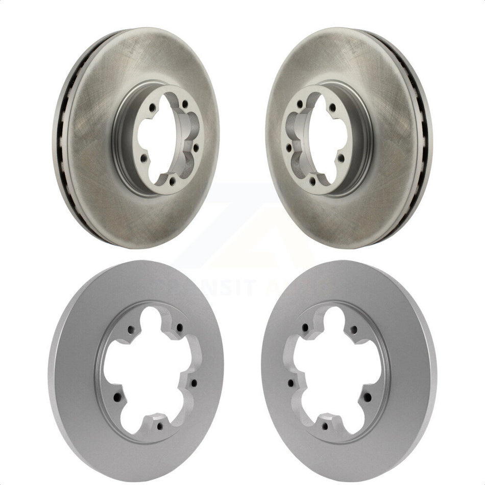 Front Rear Coated Disc Brake Rotors Kit For 2016 Ford Transit-350 HD With 5 Lug Wheels KG-101560 by Genius