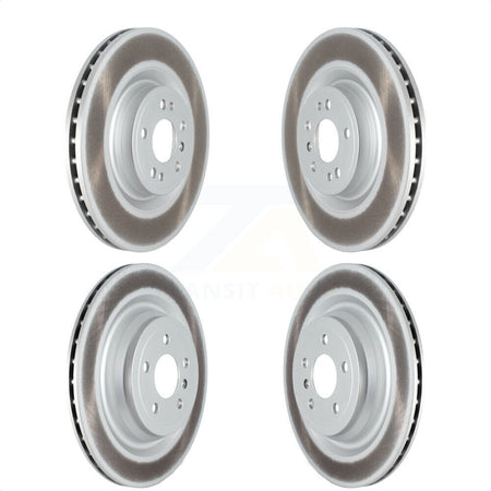 Front Rear Coated Disc Brake Rotors Kit For Mercedes-Benz GLS450 GL450 GL350 GLS350d KG-101564 by Genius