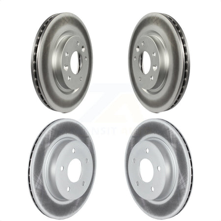 Front Rear Coated Disc Brake Rotors Kit For Nissan Rogue Sport LEAF Qashqai KG-101573 by Genius