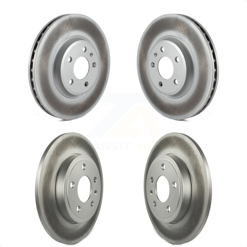 Front Rear Coated Disc Brake Rotors Kit For 2009 Audi A4 Quattro Sedan Wagon With 288mm Diameter Rotor KG-101583 by Genius