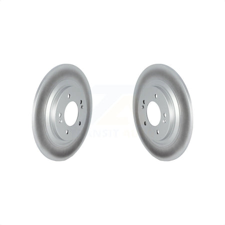 Rear Coated Disc Brake Rotors Pair For Kia Cadenza Niro EV Hyundai Kona Electric KG-101639 by Genius