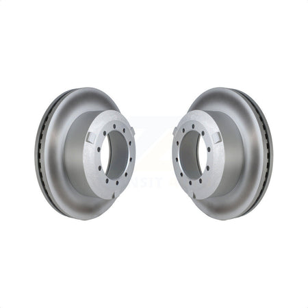 Rear Coated Disc Brake Rotors Pair For Ford F-450 Super Duty F-600 F-550 KG-101663 by Genius