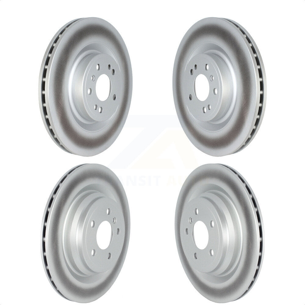 Front Rear Coated Disc Brake Rotors Kit For 2016-2017 Mercedes-Benz GLE400 With AMG Package KG-101689 by Genius