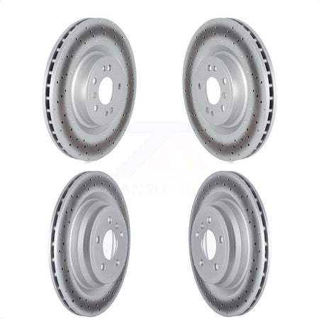 Front Rear Coated Disc Brake Rotors Kit For 2016-2017 Mercedes-Benz GLE400 With AMG Package KG-101692 by Genius