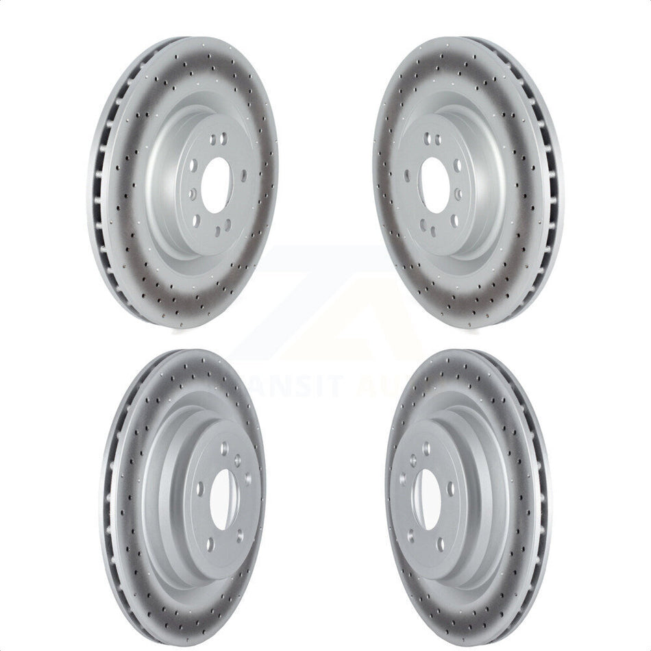 Front Rear Coated Disc Brake Rotors Kit For 2016-2017 Mercedes-Benz GLE400 With AMG Package KG-101692 by Genius