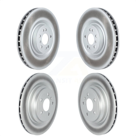 Front Rear Coated Disc Brake Rotors Kit For Mercedes-Benz GLE43 AMG GLE450 GLE400 ML550 GLE550e KG-101693 by Genius