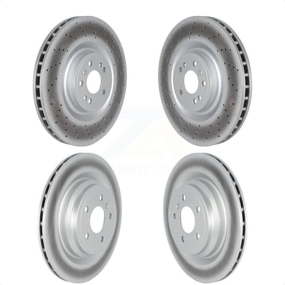 Front Rear Coated Disc Brake Rotors Kit For Mercedes-Benz GLE43 AMG GLE450 GLE400 ML550 GLE550e KG-101694 by Genius