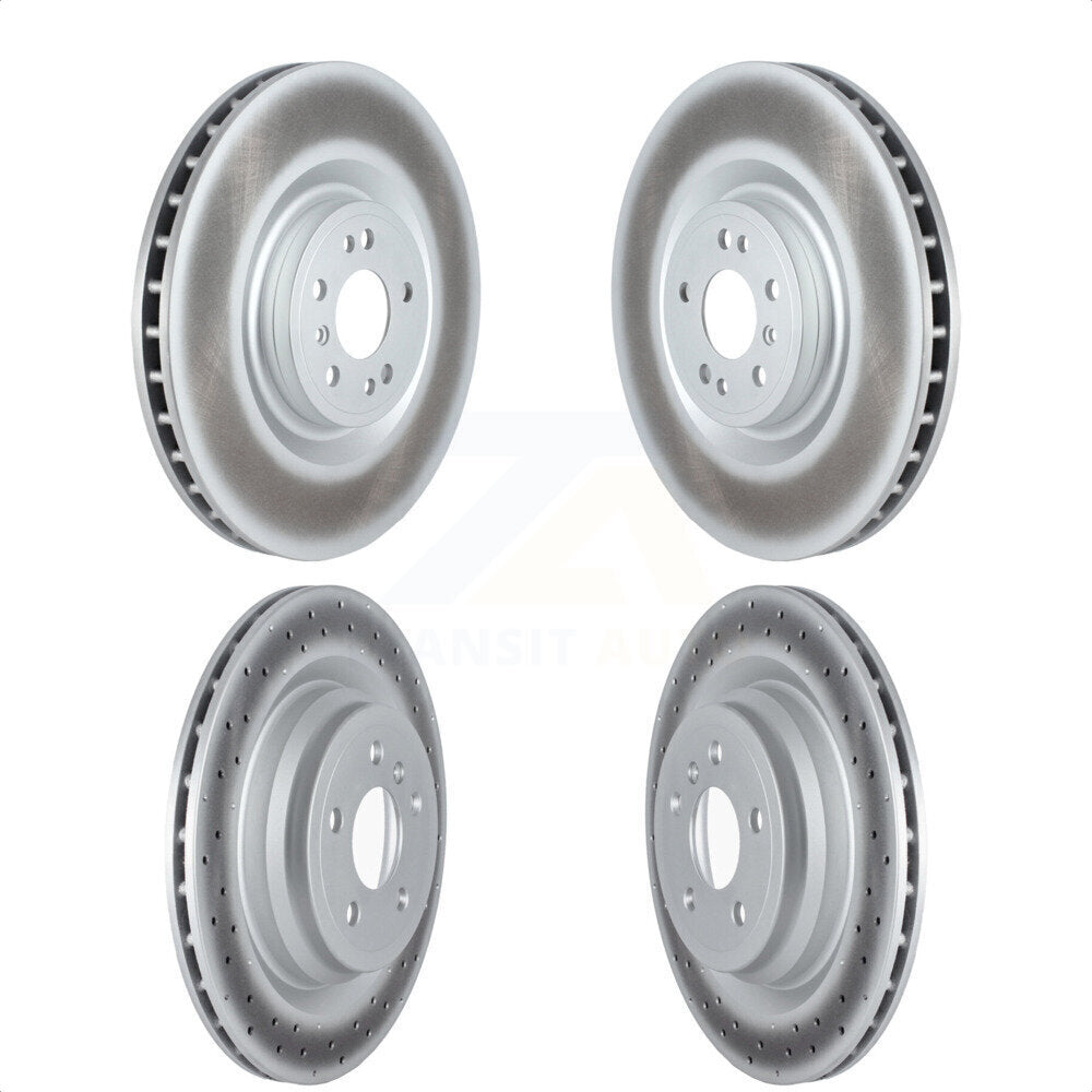 Front Rear Coated Disc Brake Rotors Kit For Mercedes-Benz GLE43 AMG GLE450 GLE400 ML550 GLE550e KG-101695 by Genius