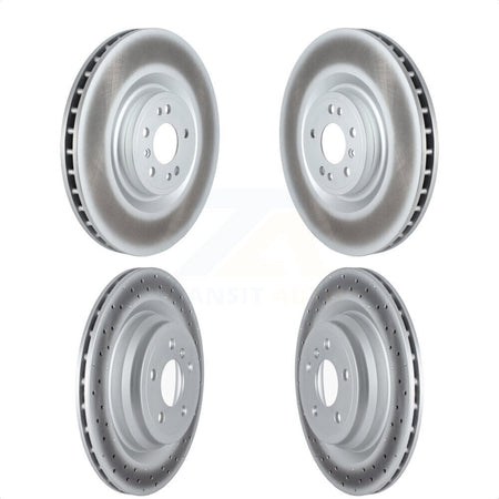 Front Rear Coated Disc Brake Rotors Kit For Mercedes-Benz GLE43 AMG GLE450 GLE400 ML550 GLE550e KG-101695 by Genius
