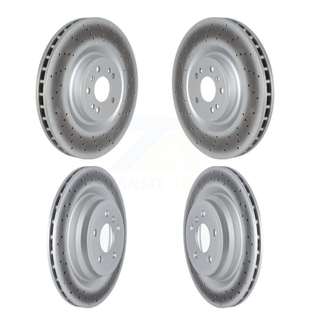 Front Rear Coated Disc Brake Rotors Kit For Mercedes-Benz GLE43 AMG GLE450 GLE400 ML550 GLE550e KG-101696 by Genius