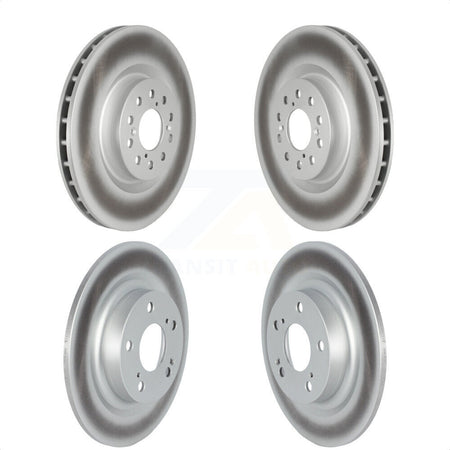 Front Rear Coated Disc Brake Rotors Kit For 2017-2020 Honda Civic Type R KG-101700 by Genius