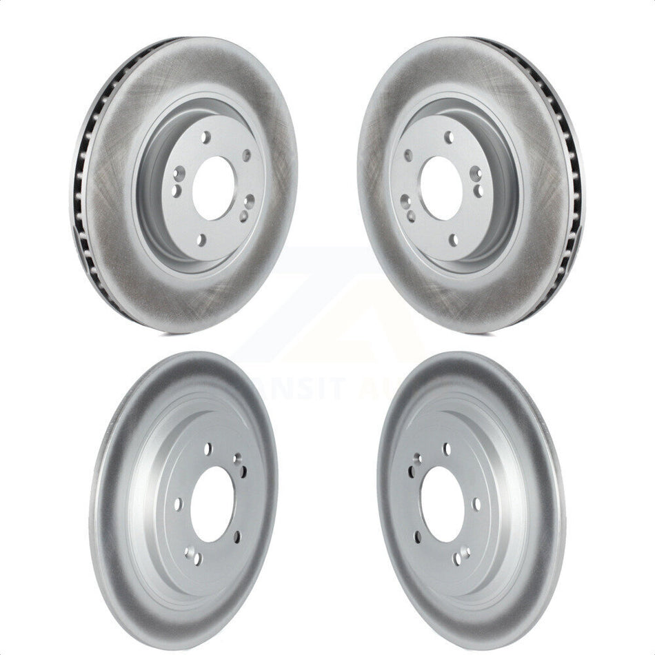 Front Rear Coated Disc Brake Rotors Kit For Kia Sportage Hyundai Nexo KG-101702 by Genius