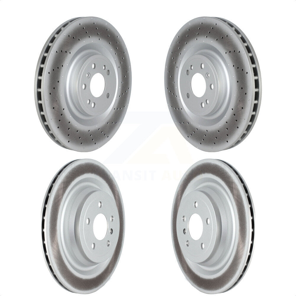 Front Rear Coated Disc Brake Rotors Kit For Mercedes-Benz GLS450 GL450 GLS550 GL350 GL550 ML250 ML63 AMG KG-101705 by Genius