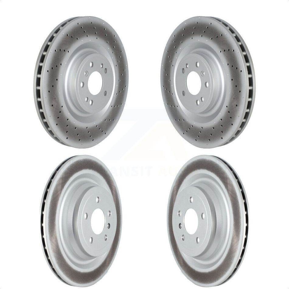 Front Rear Coated Disc Brake Rotors Kit For Mercedes-Benz GLS450 GL450 GLS550 GL350 GL550 ML250 ML63 AMG KG-101705 by Genius