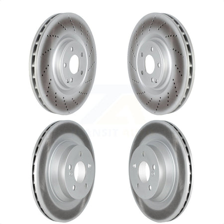 Front Rear Coated Disc Brake Rotors Kit For 2012-2018 Mercedes-Benz CLS550 KG-101708 by Genius