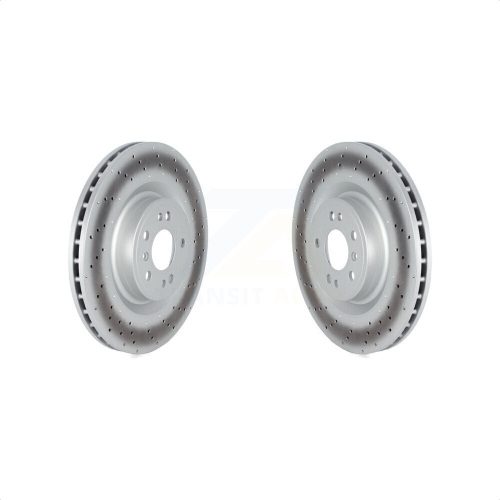 Front Coated Disc Brake Rotors Pair For Mercedes-Benz ML350 GLE350 ML400 GLE400 ML250 GLE300d GLE350d KG-101714 by Genius