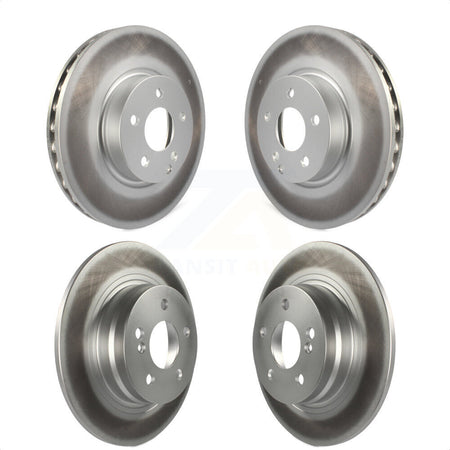 Front Rear Coated Disc Brake Rotors Kit For 2011-2012 Mercedes-Benz C300 With 322mm Diameter Rotor KG-101738 by Genius