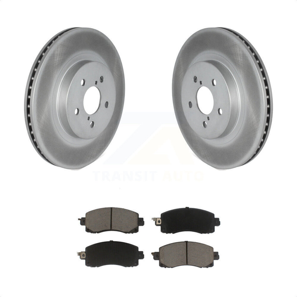 Front Coated Disc Brake Rotors And Ceramic Pads Kit For Subaru Crosstrek Impreza KGC-100016 by Transit Auto