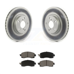 Front Coated Disc Brake Rotors And Ceramic Pads Kit For 2017-2021 Subaru Impreza With 276mm Diameter Rotor KGC-100017