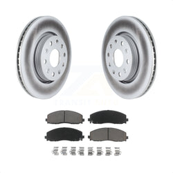 Front Coated Disc Brake Rotors And Ceramic Pads Kit For Jeep Wrangler Gladiator KGC-100023
