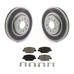 Front Coated Disc Brake Rotors And Ceramic Pads Kit For Chevrolet Equinox GMC Terrain Buick Envision LaCrosse Regal Sportback TourX KGC-100024