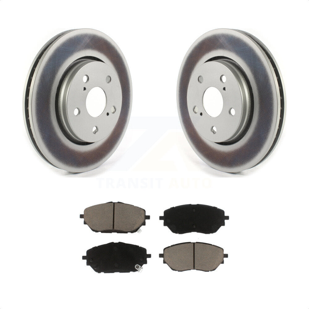 Front Coated Disc Brake Rotors And Ceramic Pads Kit For Toyota C-HR KGC-100026 by Transit Auto