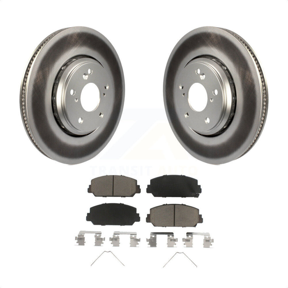 Front Coated Disc Brake Rotors And Ceramic Pads Kit For Honda Civic Accord Acura ILX KGC-100028 by Transit Auto