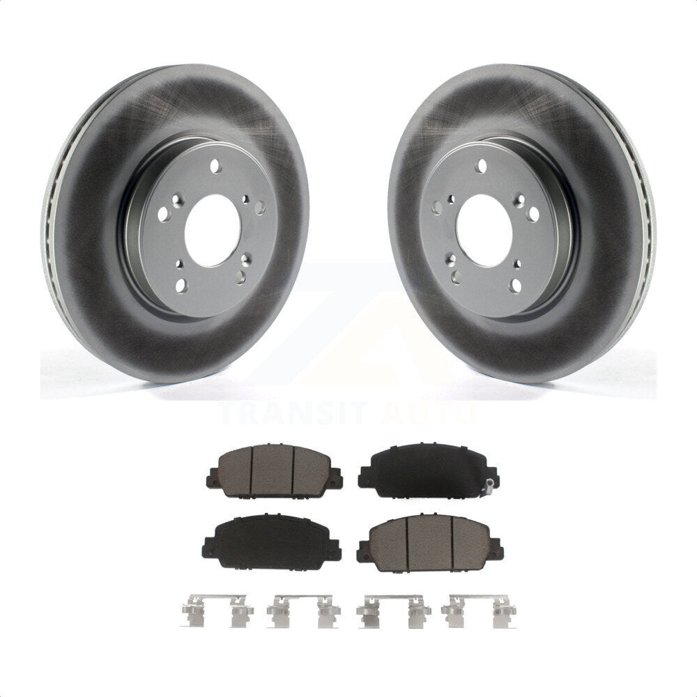 Front Coated Disc Brake Rotors And Ceramic Pads Kit For Honda Accord HR-V KGC-100030 by Transit Auto