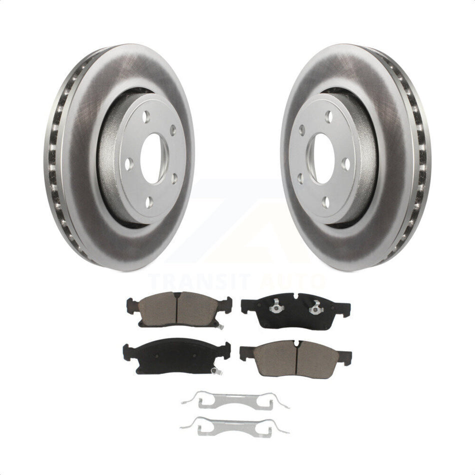 Front Coated Disc Brake Rotors And Ceramic Pads Kit For Jeep Grand Cherokee Dodge Durango KGC-100034 by Transit Auto