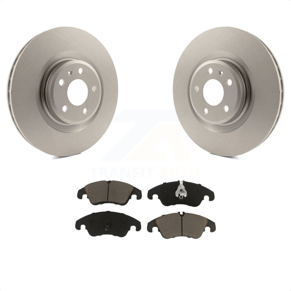 Front Coated Disc Brake Rotors And Ceramic Pads Kit For Audi Q5 A6 Quattro S5 S4 A7 A5 A4 KGC-100042 by Transit Auto