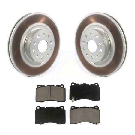 Front Coated Disc Brake Rotors And Ceramic Pads Kit For Cadillac CTS CT6 Chevrolet Camaro KGC-100051 by Transit Auto