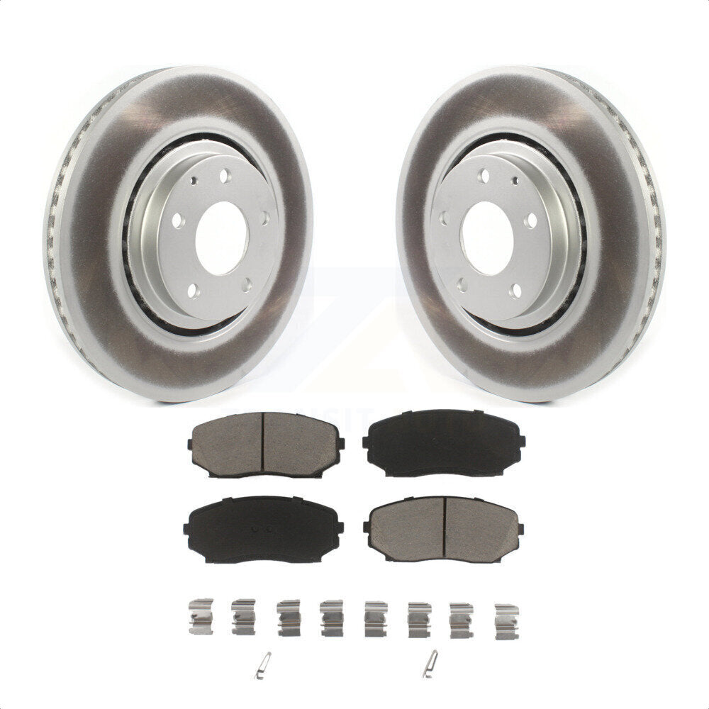 Front Coated Disc Brake Rotors And Ceramic Pads Kit For Mazda CX-5 CX-9 KGC-100058 by Transit Auto